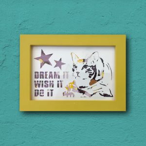 度身訂造寵物雙層模具藝術畫 (Stencil Art)