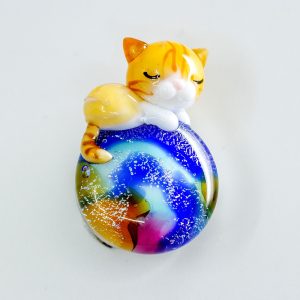 星塵玻璃寵物造型鈕蓋